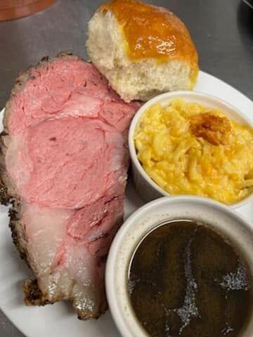 Prime Rib with Au Jus and Horseradish
